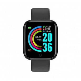 Ceas Smartwatch Techstar® Y68, 1.30 Inch IPS, Bluetooth 4.0, Monitorizare Puls, Tensiune, Alerte Sedentarism, Hidratare, 