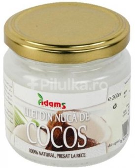 Ulei de Cocos Ecologic (Presat la Rece) 200ml, Adams Vision