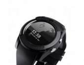 Ceas Smartwatch V8 cu functie de apelare, SMS, Camera, Bluetooth, Android, Negru